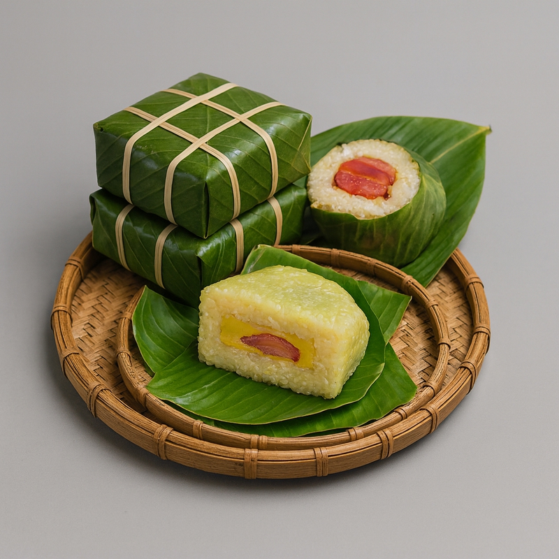 Bánh chưng, truyền thống, đậu xanh, gói bánh, tết, Banh chung, traditional, green beans, wrapping, Tet