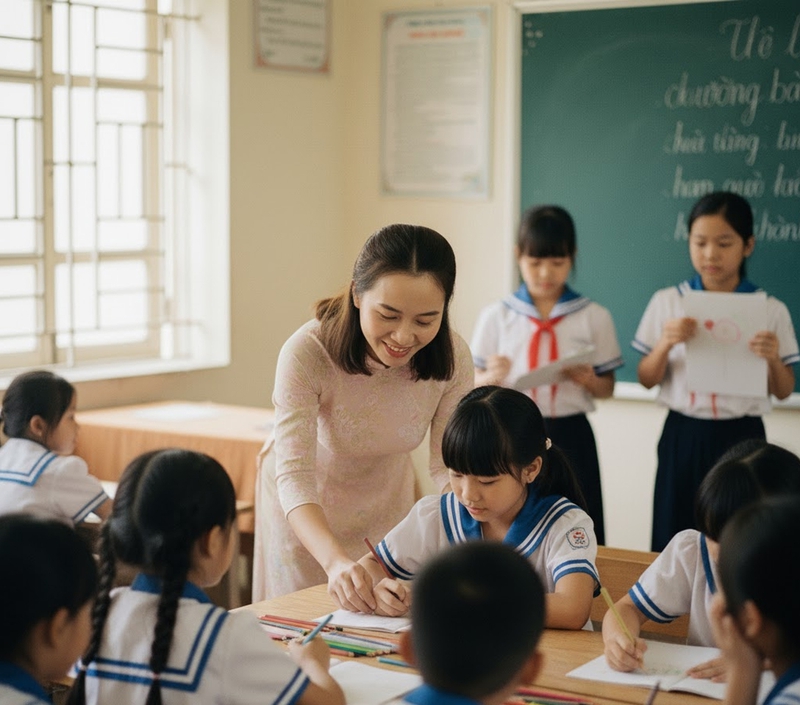 Giáo viên, cô giáo, chỉ dẫn, giảng dạy, lớp học, học sinh, teacher, teacher, instruction, teaching, classroom, student 2