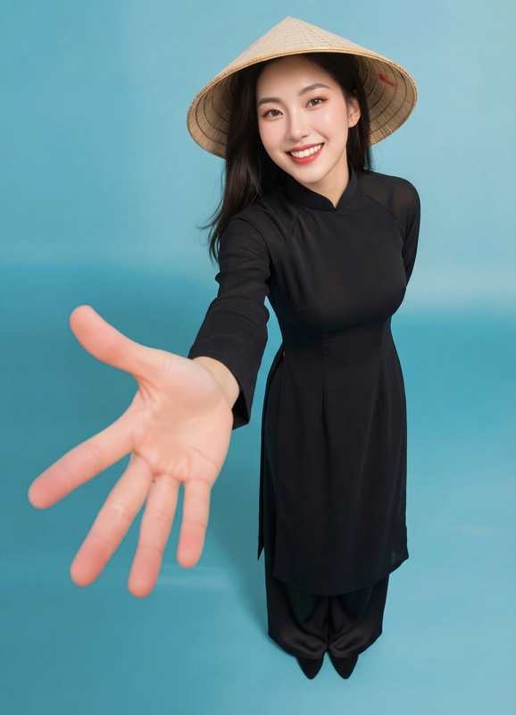 Cô gái, áo dài, nón lá, mẫu ảnh, quảng cáo,  girl, ao dai, conical hat, model, advertisement 1