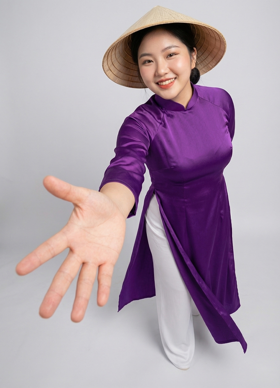 Cô gái, áo dài, nón lá, mẫu ảnh, quảng cáo,  girl, ao dai, conical hat, model, advertisement
