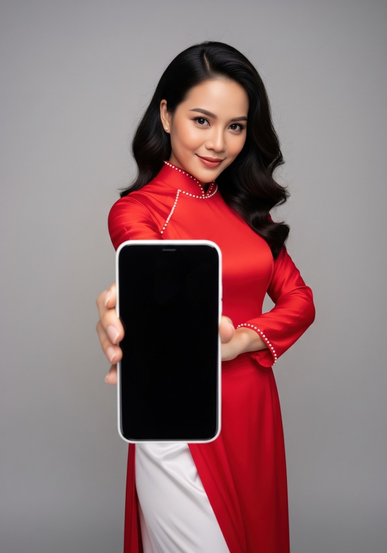 Cô gái, cầm điện thoại, điện thoại, quảng cáo, online, girl, holding phone, phone, advertisement, online