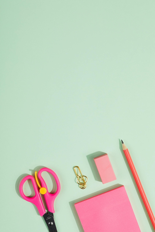 Thước, kẹp giấy, kéo, bút,book, đồ dùng học tập, trường, school supplies, school-Karola G