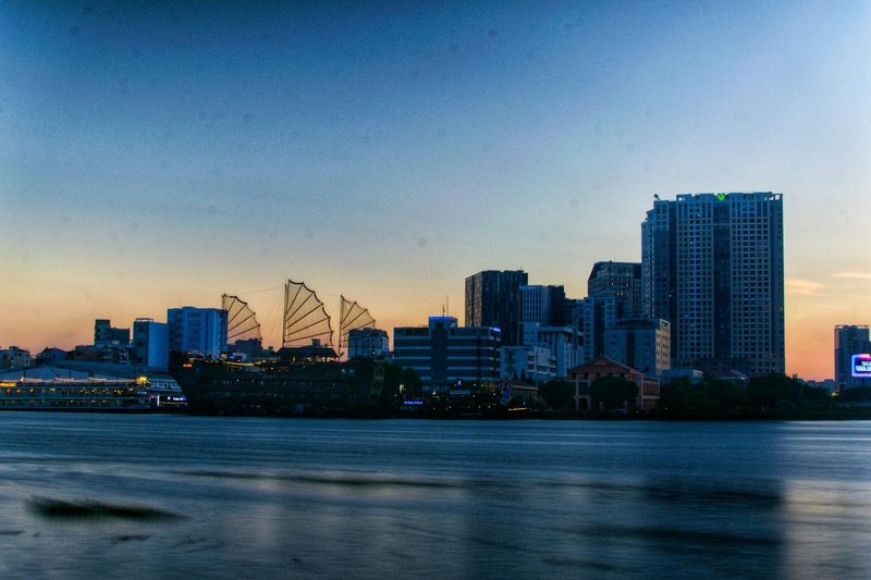 Thành phố, tòa nhà, Việt Nam, sông, city, building, Hồ Chí Minh, river- C.T. PHAT