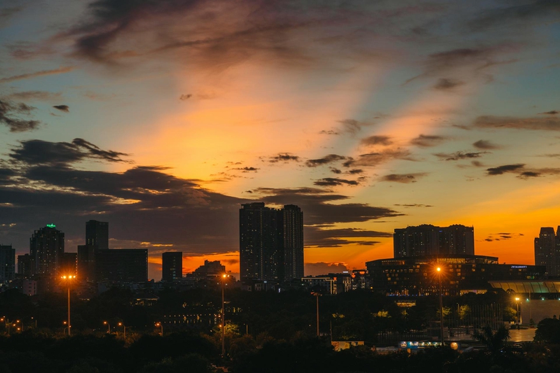 Thành phố, tòa nhà, hoàng hôn, màn đêm, city, building, sunset, night- HONG SON 2