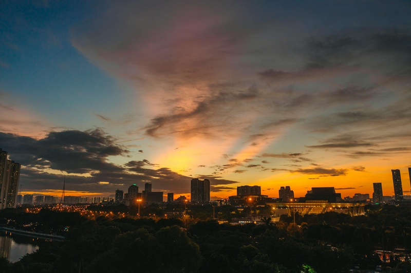 Thành phố, tòa nhà, hoàng hôn, màn đêm, city, building, sunset, night- HONG SON 3
