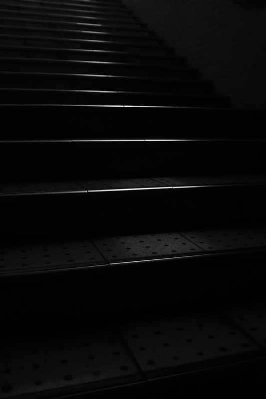 Cầu thang, thang bộ, đen tối, trắng đen, stairs, escalators, dark, black and white - Mak_ jp 5