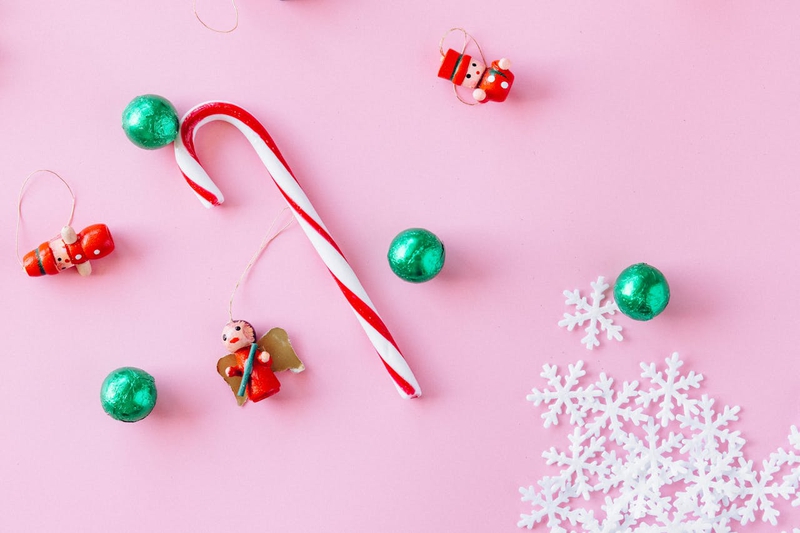 Giáng sinh, kẹo, bông tuyết, nền, christmas, candy, snowflakes, balls, background - Nataliya Vaitkevich