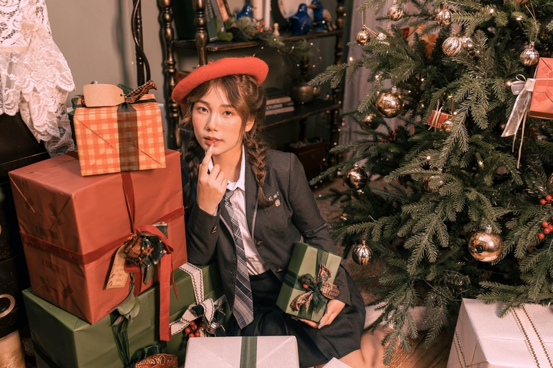 Giáng sinh, con gái, girl, studio, người mẫu, xmas, noel, christmas, merry christmas - Đan Thy Nguyễn Mai 13