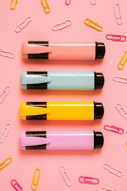 Bút, bút đánh dấu, pen, highlighter, đồ dùng học tập, trường, school supplies, school- Antoni Shkraba Studio 2