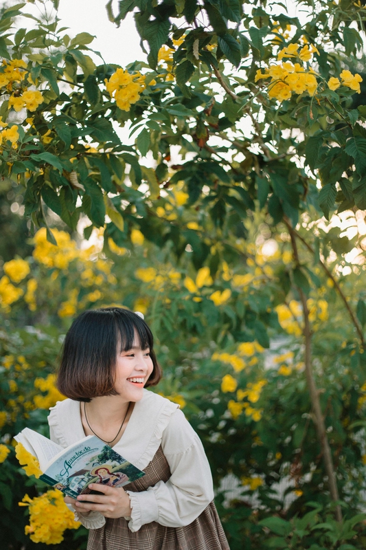 Con gái, girl, hoa, flower, ngoại cảnh, Việt Nam - Huy Nguyễn 2