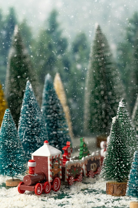 Giáng sinh, đoàn tàu, mô hình giáng sinh, trang trí, dễ thương, tuyết, christmas, fleet, christmas pattern, decoration, cute, snow - Skyler Ewing 1