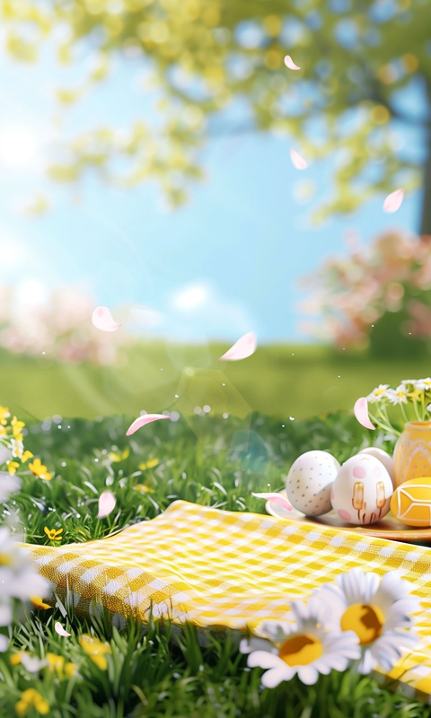 Thảm dã ngoại, dã ngoại, picnic, quảng cáo, advertise, hình nền, background - huaban 2