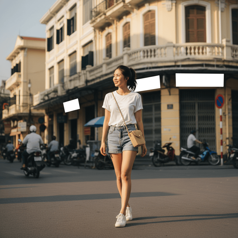 một cô gái đáng yêu diện quần ngắn . Với đặc điểm phong cách...