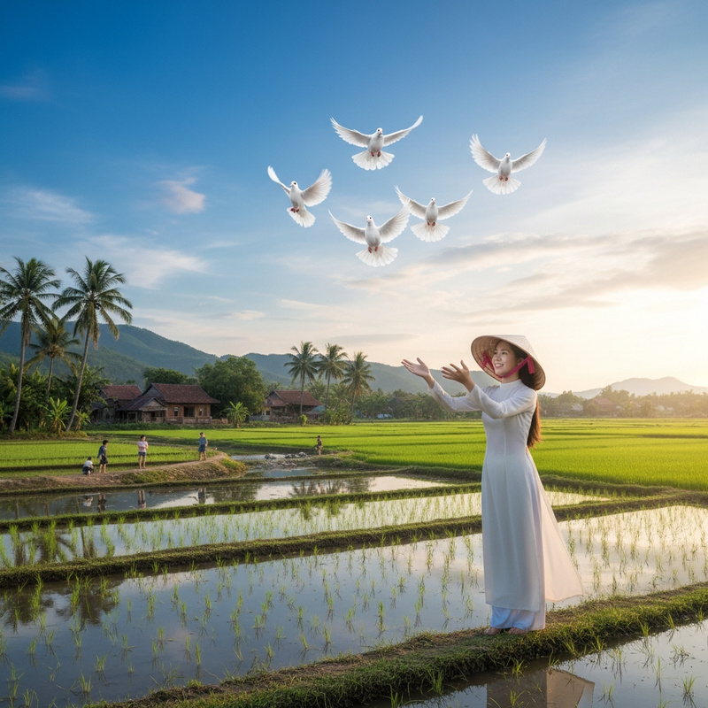 tạo hình ảnh hòa bình . Với đặc điểm phong cách thực tế . Nếu...