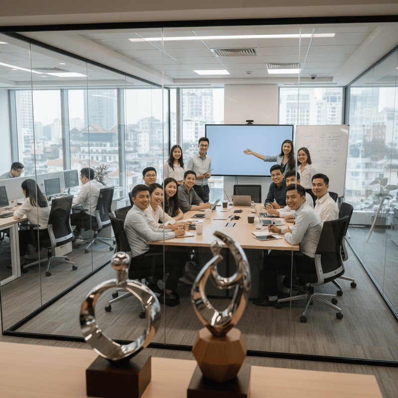 một doanh nghiệp thành công với những con người giỏi giang và...