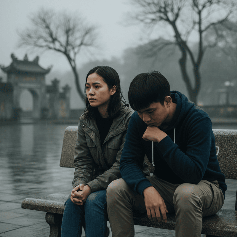 hai người yêu nhau ở cạnh nhau nhưng vẫn cảm thấy  buồn . Với...