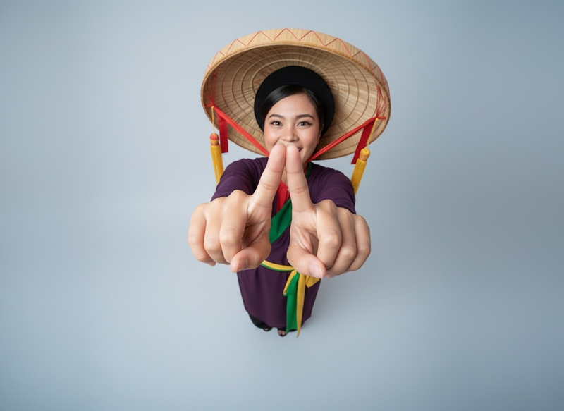 Cô gái, quảng cáo, phụ nữ, áo tứ thân, nón quai thao, girl, advertising, woman, Ao Tu Than, conical hat (Nón quai thao
