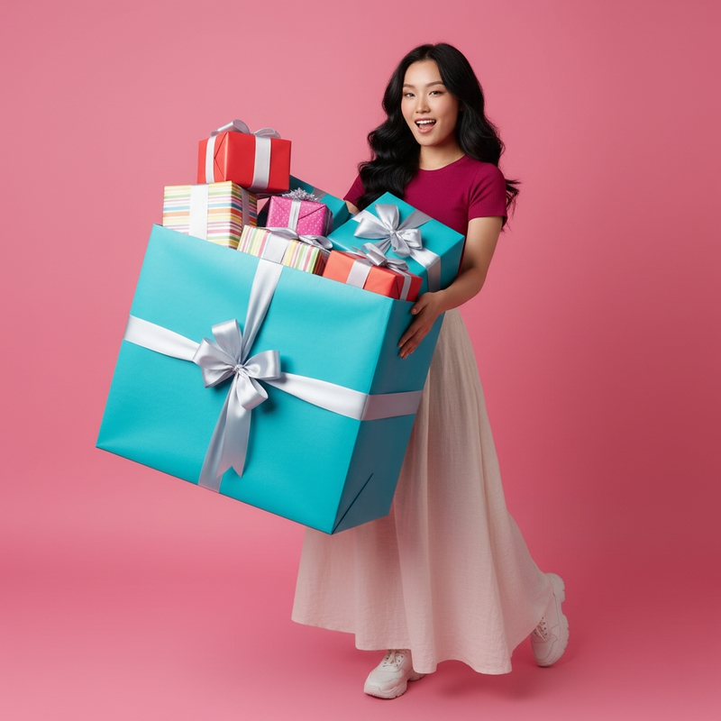 Cô gái, quảng cáo, phụ nữ, hộp quà, girl, advertising, woman, gift box