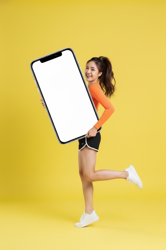 Cô gái, quảng cáo, phụ nữ, điện thoại thông minh, girl, advertising, woman, smartphone