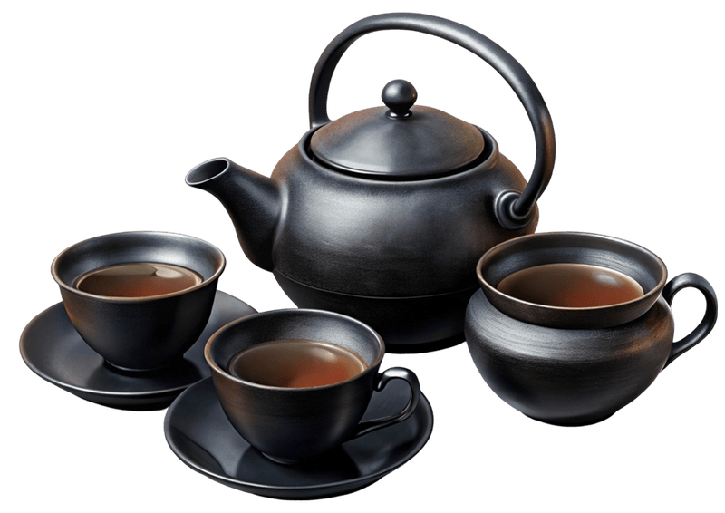 Bình trà, ấm trà, tách trà, bình trà màu đen, tea, cup