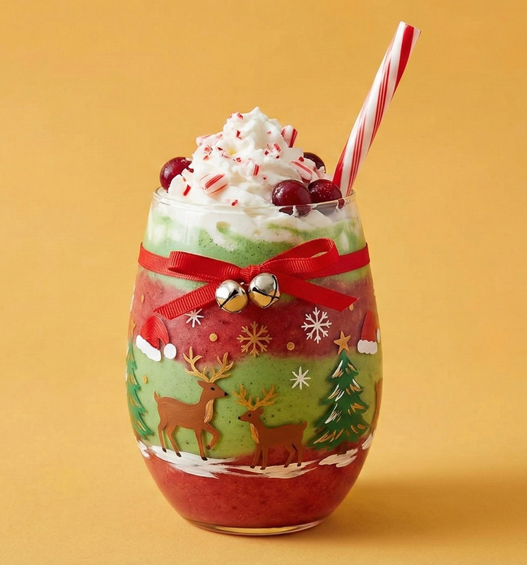 Kem, sinh tố, đồ uống, trang trí, giáng sinh, ice cream, smoothies, drinks, decorations, christmas
