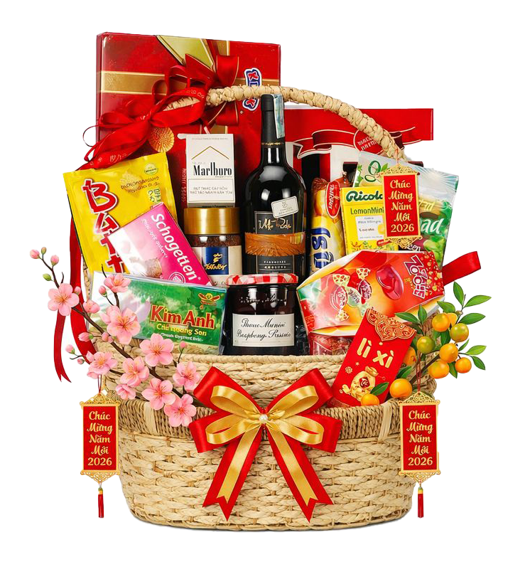 Giỏ quà tết, quà tặng, bánh mứt, mứt tết,  gifts, presents, gifts, cakes, jams, Tet jam.