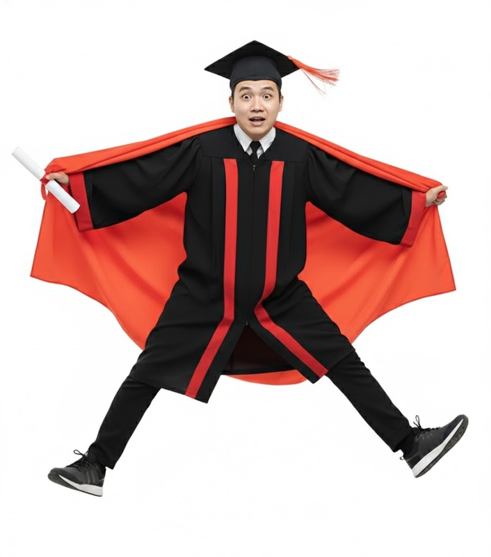 Chàng trai, tốt nghiệp, cờ, đàn ông, vui vẻ, cử nhân, trang phục cử nhân, young man, flag graduation, man, happy, graduate, graduation attire 3