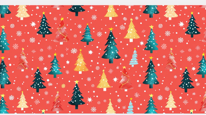 Mô hình cây thông noel, cây thông, giáng sinh, noel, họa tiết, màu đỏ, màu vàng, màu xanh, tuyết, ngôi sao, christmas tree pattern, christmas tree, christmas, xmas, pattern, red, yellow, green - kfccc588