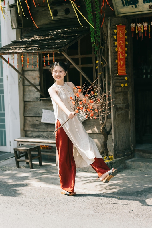 Nữ, cô gái, áo dài, Tết, girl, women, ao dai- nguyen kha 12
