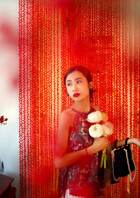 Cô gái, nữ, áo yếm, chụp tết, tết, girl, women - Nhi Lâm