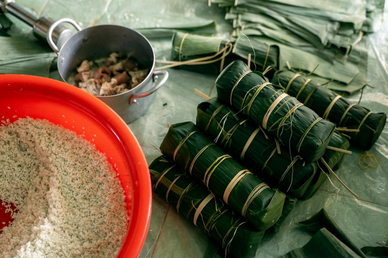 Bánh tét, làm bánh, Tết, Tết Nguyên Đán, Tet, Lunar New Year- Vietnam Tri Duong Photographer 2