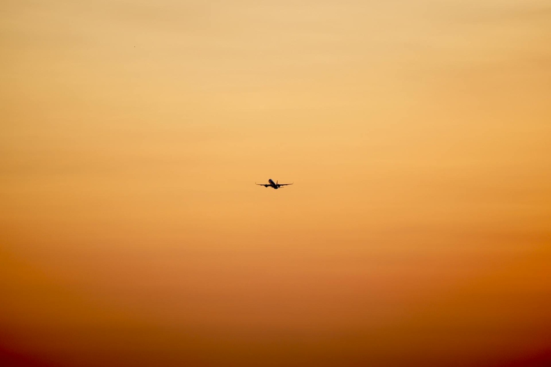 Máy bay, hoàng hôn, trời, plane, sunset, sky - Tuan Vy