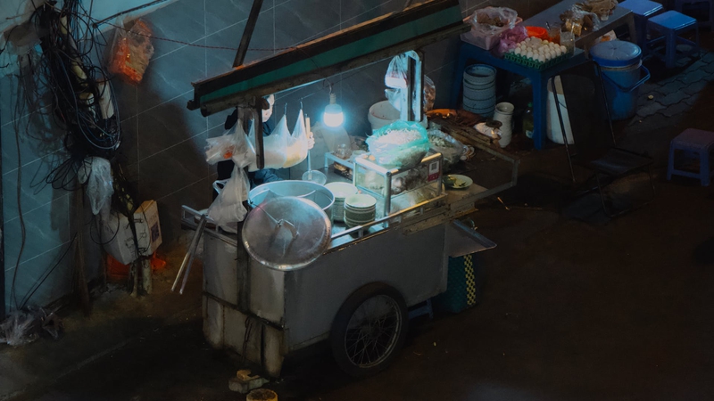 Hàng rong, đường phố, xe đẩy, street vendors, street stalls, pushcarts - Tuan Vy