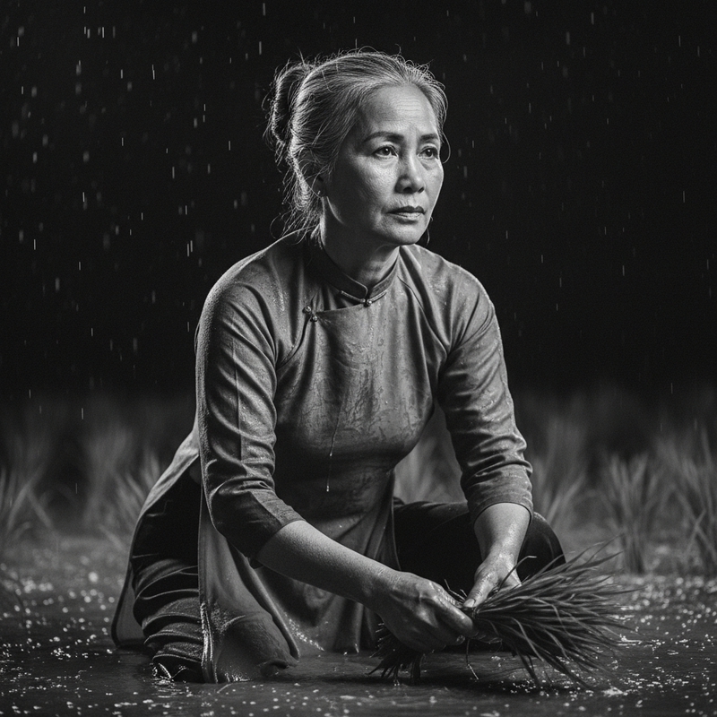 4. Bầm ơi – Tố Hữu
Ai về thăm mẹ quê ta
Chiều nay có đứa con...