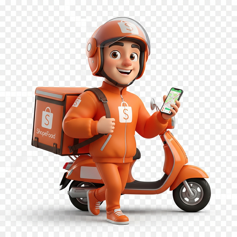 1 nam shipper Shopeefood. Với đặc điểm Phong cách: Nhân vật hoạt...