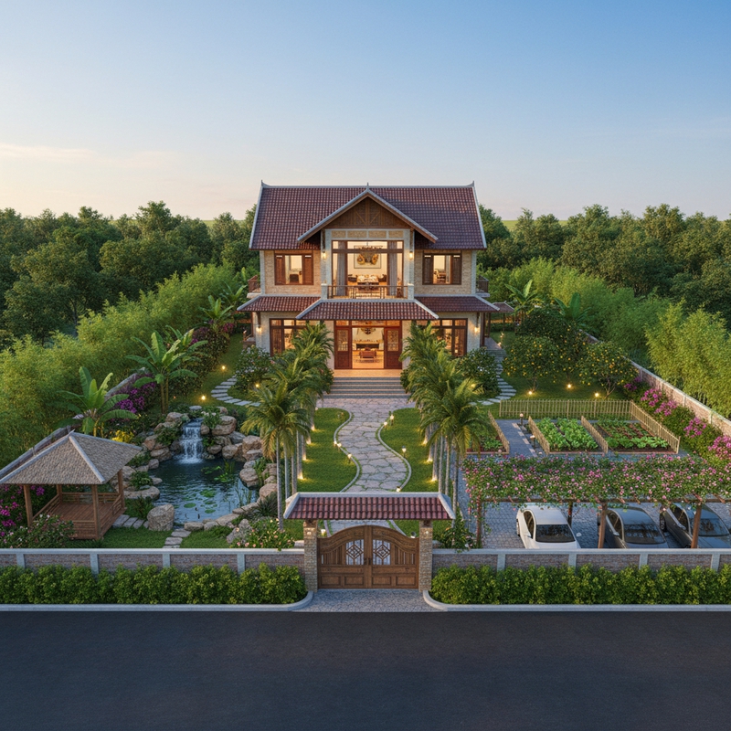 khu đất tổng diện tích ngang 30m x dài 60m. hãy thiết kế dùm tôi...