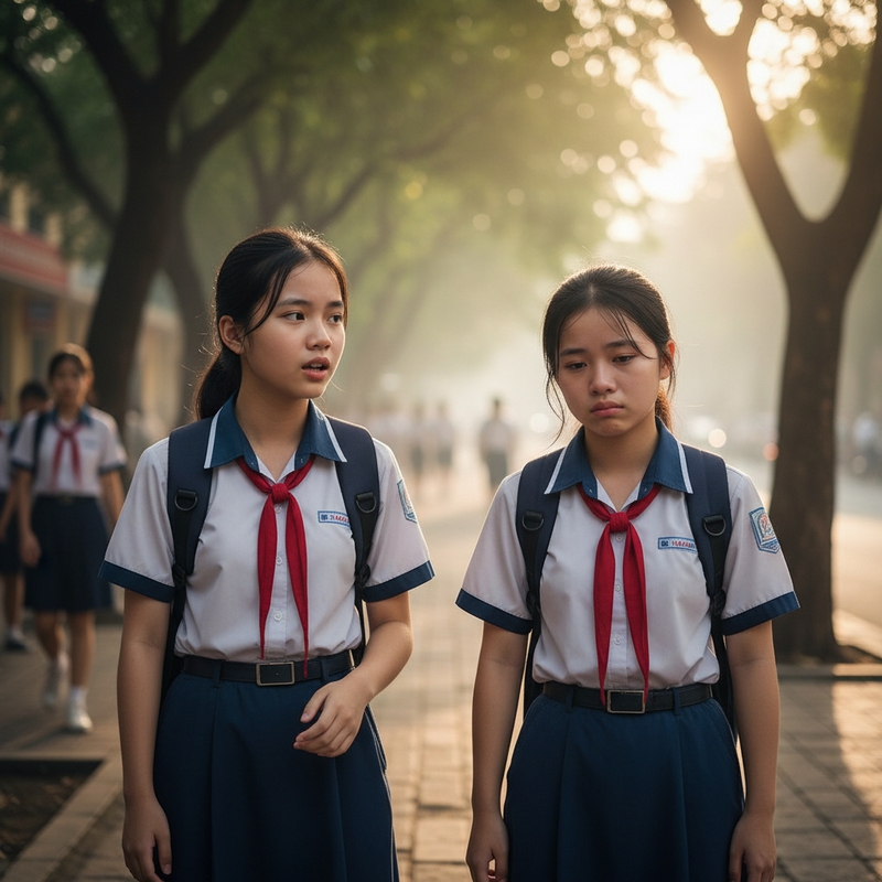 Phân đoạn 1 (0–8s)

Minh: “Lan đi học sớm vậy mà trông còn...
