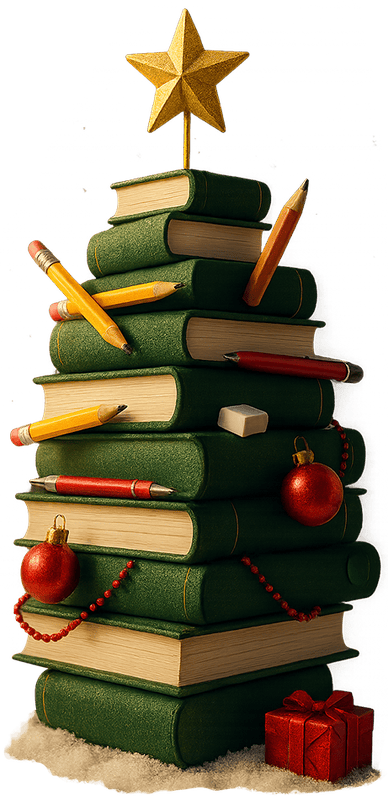 Cây thông, sách, giáng sinh, giấy, ngôi sao, đèn, bút, viết, hộp quà, cục tẩy, pine tree, book, christmas, paper, star, light, pen, writing, gift box, eraser 2