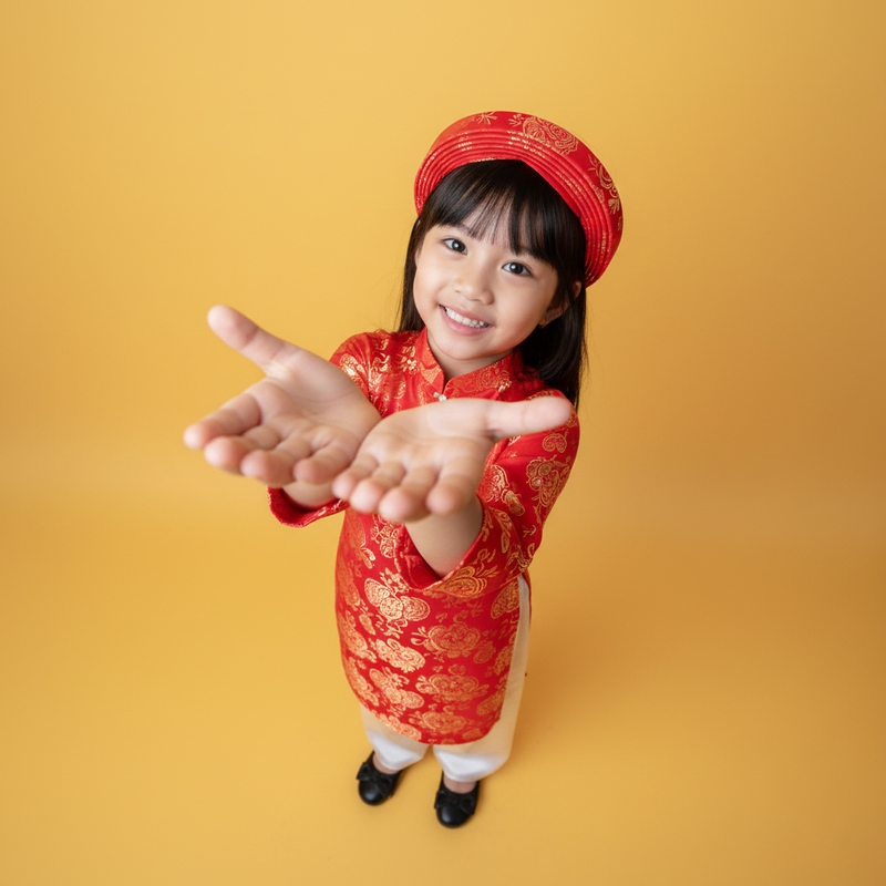 Cô bé, tạo dáng, con gái, áo dài, mẫu ảnh, người việt nam, tết, child girl, posing, girl, ao dai, model, vietnamese, tet 2