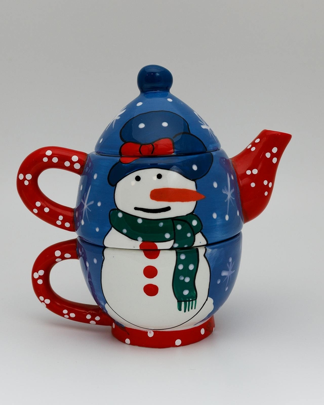 Ly sứ, ly người tuyết, trang trí, dễ thương, ceramic cup, snowman cup, decoration, cute - Angie Dutton