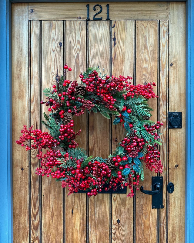 Vòng hoa lễ giáng sinh, vòng treo cửa, giáng sinh, trang trí, christmas wreath, door hanger, christmas, decoration - Ben Prater
