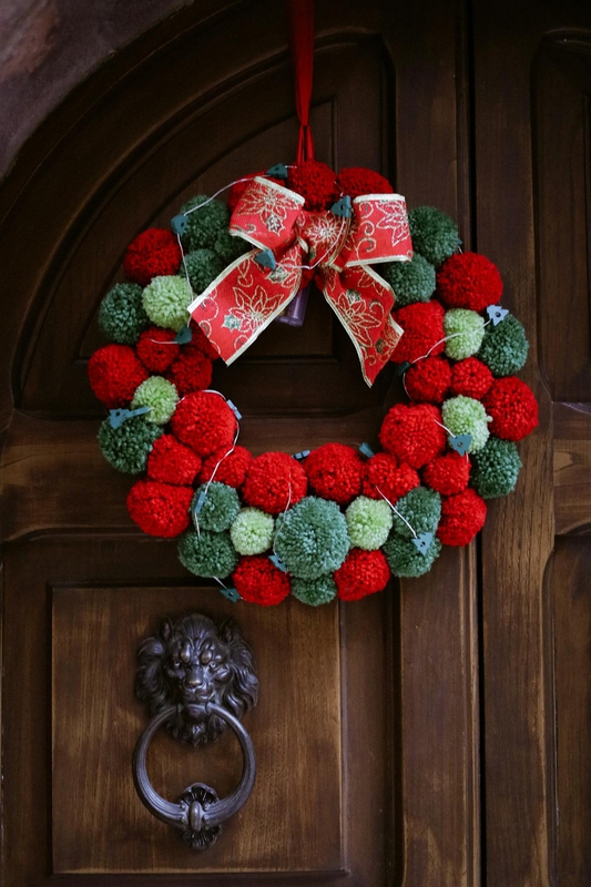Vòng hoa lễ giáng sinh, vòng treo cửa, giáng sinh, trang trí, christmas wreath, door hanger, christmas, decoration -  Nati
