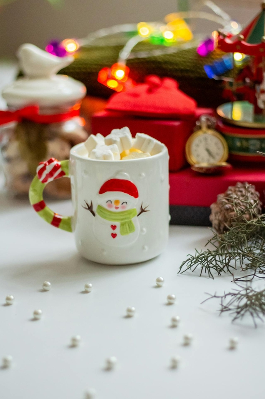 Ly sứ, ly người tuyết, trang trí, dễ thương, ceramic cup, snowman cup, decoration, cute - Sedanur Kunuk