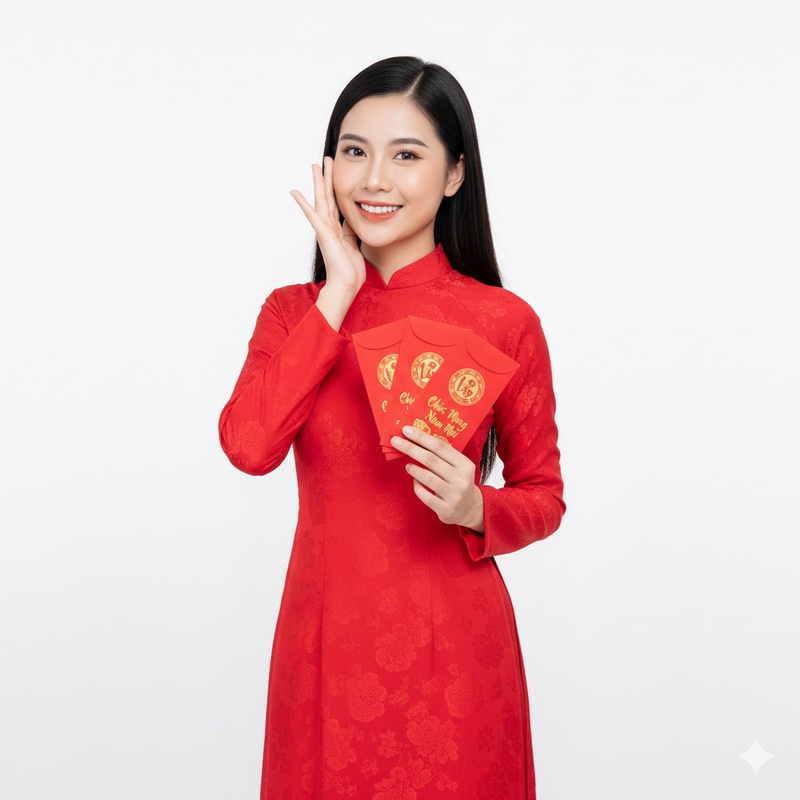 Cô gái, áo dài đỏ, truyền thống, girl, red ao dai, tradition 1