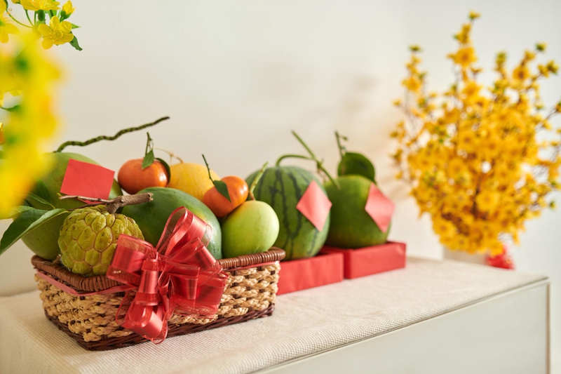 Trái cây, mâm ngủ quả, đón tết, chưng quả, fruits, fruit platter, celebrating Tet ), displaying fruit - dragonimages 3