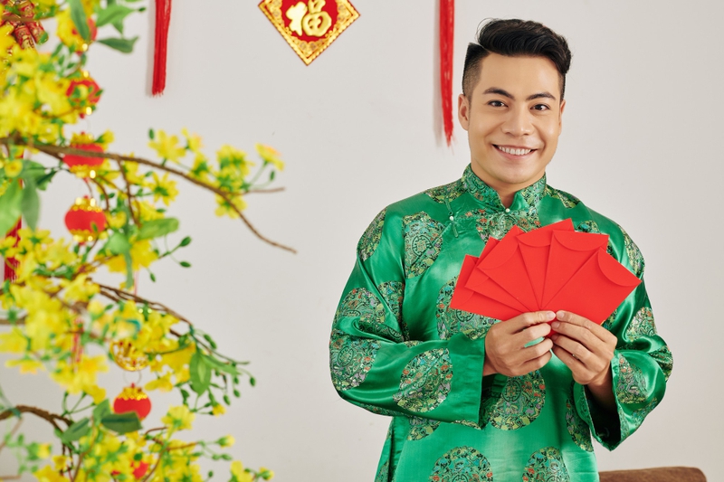 Chàng trai, đón tết, không khí tết, áo dài, truyền thống, men, celebrating Tet, Tet atmosphere, ao dai, tradition - dragonimages 3