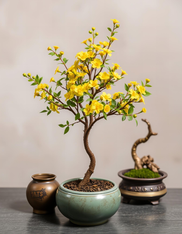 Hoa mai, chậu hoa, chậu hoa cảnh, cây cảnh, bonsai, flower, tết, xuân, spring, truyền thống, Việt Nam, hình nền, background - Ngân Dương 2
