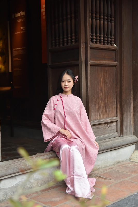 Áo dài, áo dài Việt Nam, áo dài màu hồng, con gái, girl, truyền thống, tết, xuân, spring, Việt Nam - Felix young 5