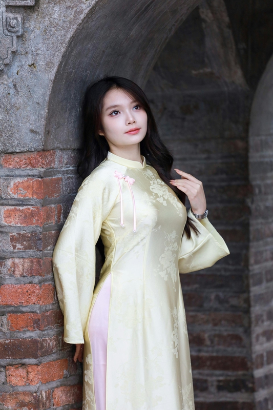 Áo dài, áo dài Việt Nam, áo dài màu vàng, con gái, girl, truyền thống, tết, xuân, spring, Việt Nam, Hà Nội, Phố cổ - Hồng Quang Official 6