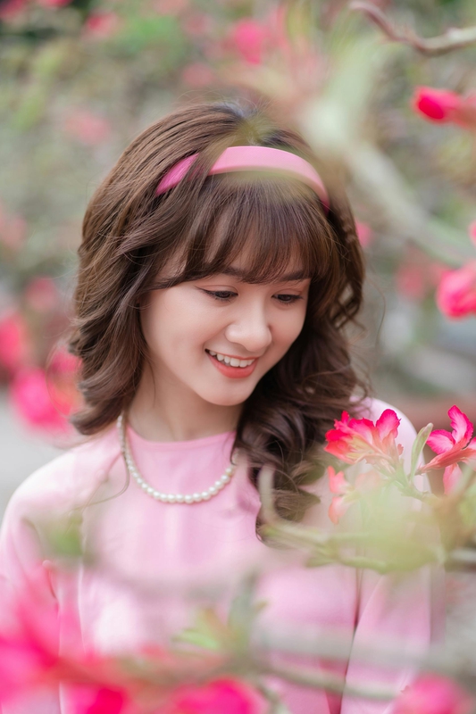 Áo dài, áo dài Việt Nam, áo dài màu hồng, con gái, girl, truyền thống, Việt Nam - Võ Văn Tiến 5